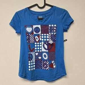 BCG Peace Love T-shirt Blue M (8 - 10)